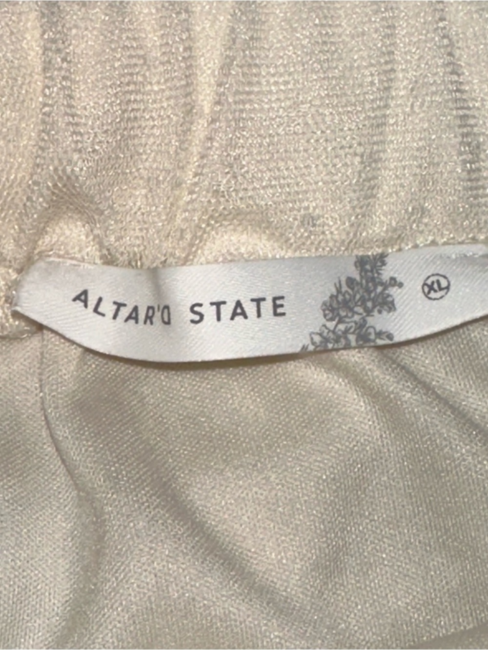 Altar’d State Tulle/Ruffled Skirt with cream colored Swiss Dot Mesh - Picture 2 of 3